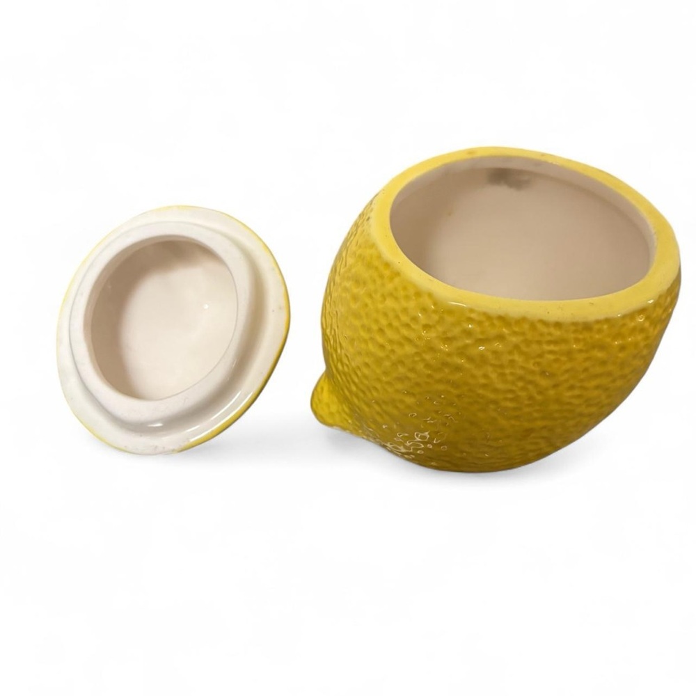 Lemon Shaped Ceramic Container - Picture 4 of 8